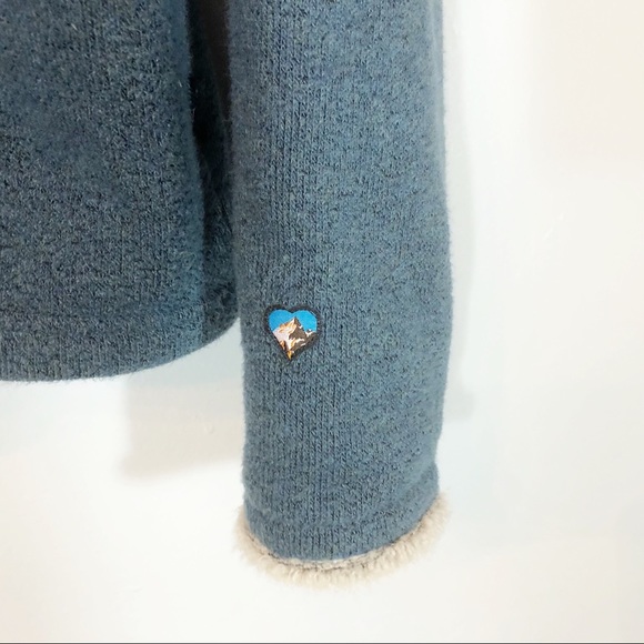 Kuhl Blue alpaca fleece Quarter zip pullover - Picture 4 of 5